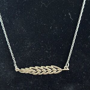 New‎ French Connection Silver and gold Leaf Necklace